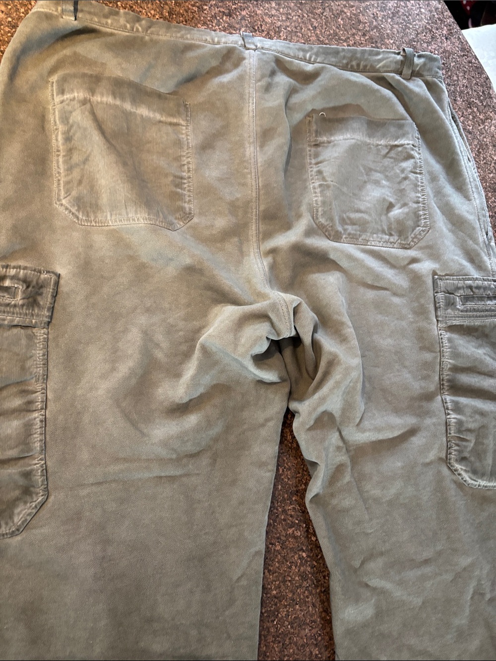 Helmut Lang Wide Leg Pants in Olive Green - Picture 9 of 11